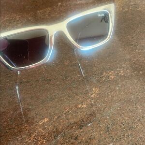 Quay Australia chrome look Frame with Black Lenses Sunglasses